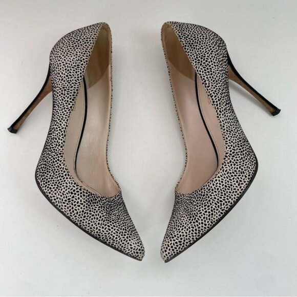 Sergio‎ Rossi Black and White Point-Toe Printed Stiletto Pumps High Heels - Picture 15 of 16